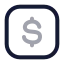 Dollarsquare icon with twotone rounded style