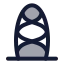 Dome icon with duotone standard style