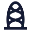 Dome icon with solid sharp style