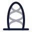 Dome icon with twotone rounded style