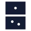 Domino icon with solid sharp style