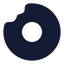 Donut icon with solid rounded style
