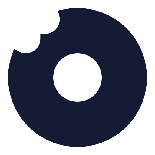 Donut Icon in Solid Sharp style