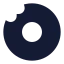 Donut icon with solid sharp style
