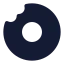 Donut icon with solid standard style