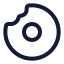 Donut icon with stroke rounded style