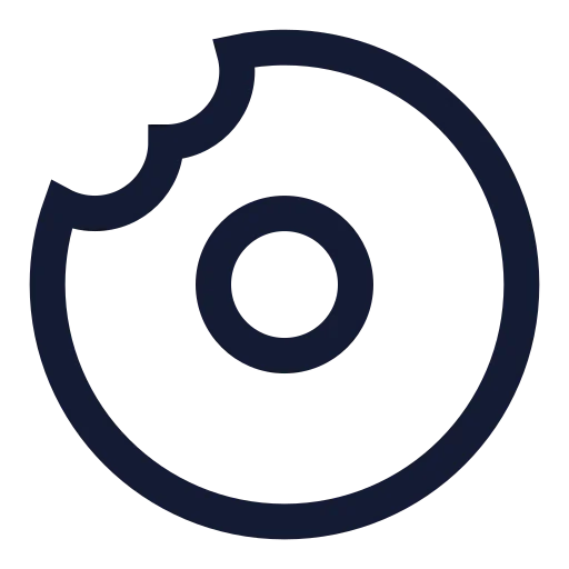 Donut Icon in Stroke Sharp style