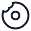 Donut icon with stroke sharp style