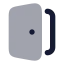 Door icon with bulk rounded style