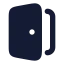 Door icon with solid rounded style