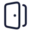 Door icon with stroke rounded style