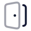 Door icon with twotone rounded style