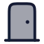Door icon with duotone rounded style