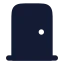Door icon with solid rounded style