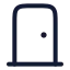 Door icon with stroke rounded style