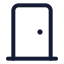 Door icon with stroke standard style