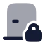 Doorclosedlocked icon with bulk rounded style