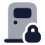 Doorclosedlocked icon with bulk rounded style