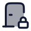 Doorclosedlocked icon with duotone rounded style
