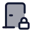 Doorclosedlocked icon with duotone standard style