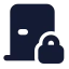 Doorclosedlocked icon with solid standard style