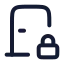 Doorclosedlocked icon with stroke rounded style
