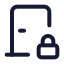 Doorclosedlocked icon with stroke standard style