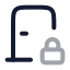 Doorclosedlocked icon with twotone rounded style
