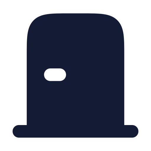 Door Closed Icon in Solid Rounded style