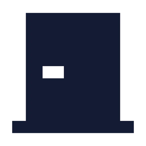 Door Closed Icon in Solid Sharp style