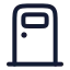 Doorclosed icon with stroke rounded style