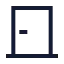 Doorclosed icon with stroke sharp style