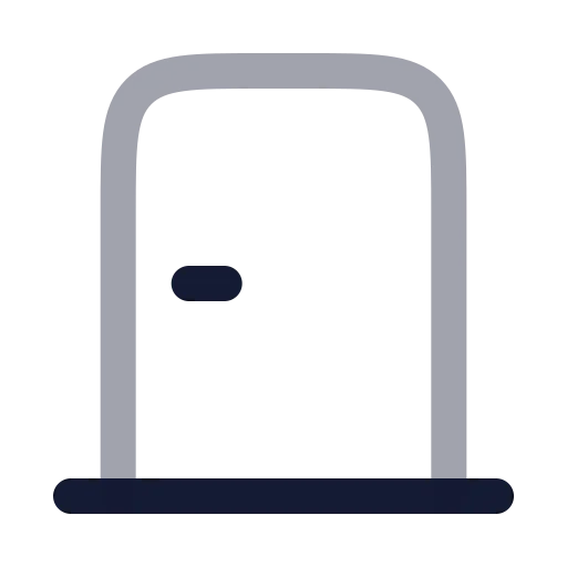 Door Closed Icon in Twotone Rounded style