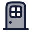 Door icon with duotone rounded style