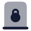 Doorlock icon with bulk rounded style