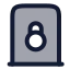 Doorlock icon with duotone rounded style