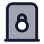 Doorlock icon with duotone standard style