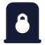 Doorlock icon with solid standard style