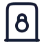 Doorlock icon with stroke rounded style