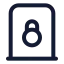 Doorlock icon with stroke standard style