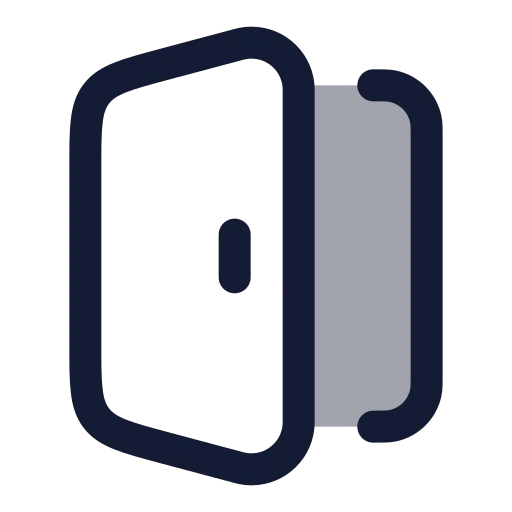 Door Open Icon in Duotone Rounded style