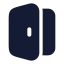 Dooropen icon with solid rounded style