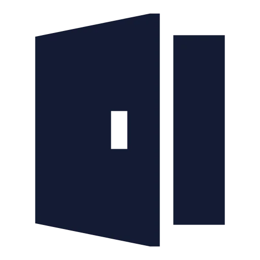Door Open Icon in Solid Sharp style