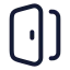 Dooropen icon with stroke rounded style