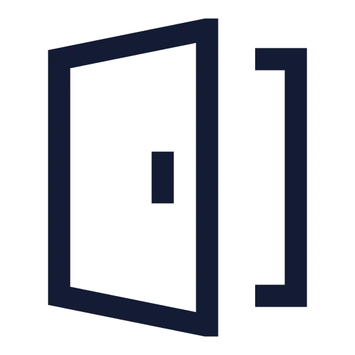 Door Open Icon in Stroke Sharp style