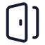 Dooropen icon with stroke standard style