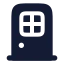 Door icon with solid rounded style