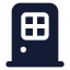 Door icon with solid standard style