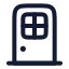 Door icon with stroke rounded style