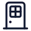 Door icon with stroke standard style